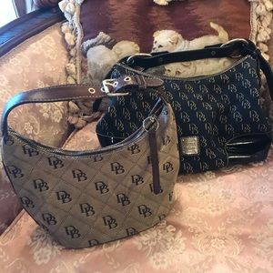 Bundle Lot of Two Dooney & Bourke Hand Bags USED